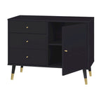 3-Drawer Mid-Century Buffet - Wood Finish