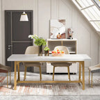 Dining Table for 8 People, 70.87-inch Rectangular Wood Kitchen Table