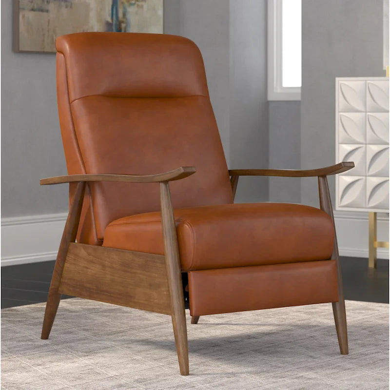 Chestnut Brown Push-Back Recliner Chair - 330 lbs Capacity