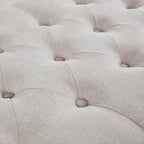 Gray Tufted Storage Bench with Lid