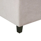 Gray Tufted Storage Bench with Lid