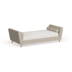 Linen Upholstered Daybed with Bolster Pillows - Twin Size