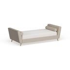Linen Upholstered Daybed with Bolster Pillows - Twin Size