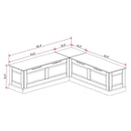 L-shaped Backless Breakfast Nook Bench