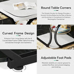 Square 2-Tier Coffee Table with Storage Shelf, 39 inches Low Farmhouse Wood Coffee Table for Modern Living Room