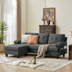 86.22 L Shaped Sectional Sofa with Side Storage Pockets
