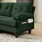 86.22 L Shaped Sectional Sofa with Side Storage Pockets