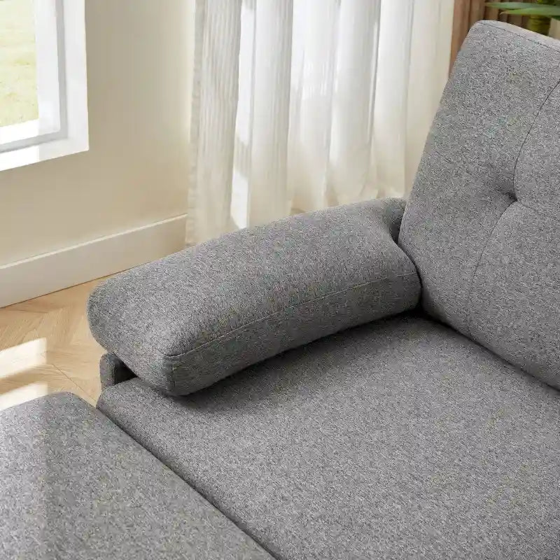 86.22 L Shaped Sectional Sofa with Side Storage Pockets