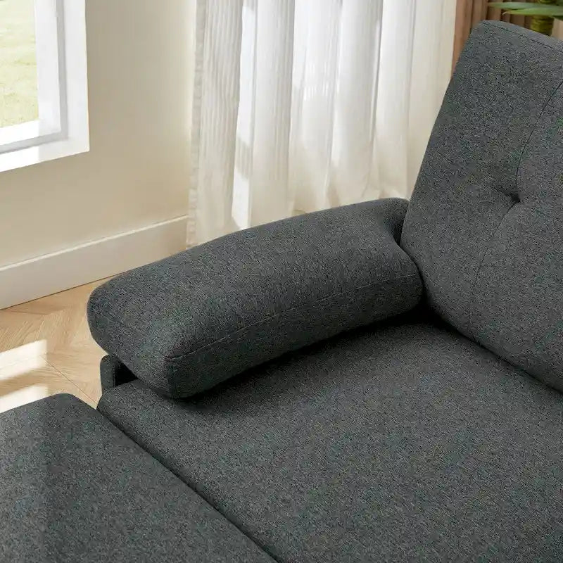 86.22 L Shaped Sectional Sofa with Side Storage Pockets