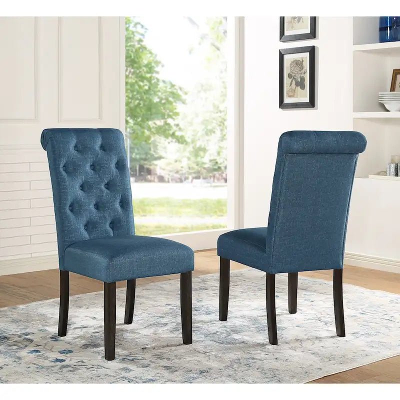 Solid Wood Tufted Dining Chair (Set of 2)