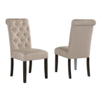 Solid Wood Tufted Dining Chair (Set of 2)