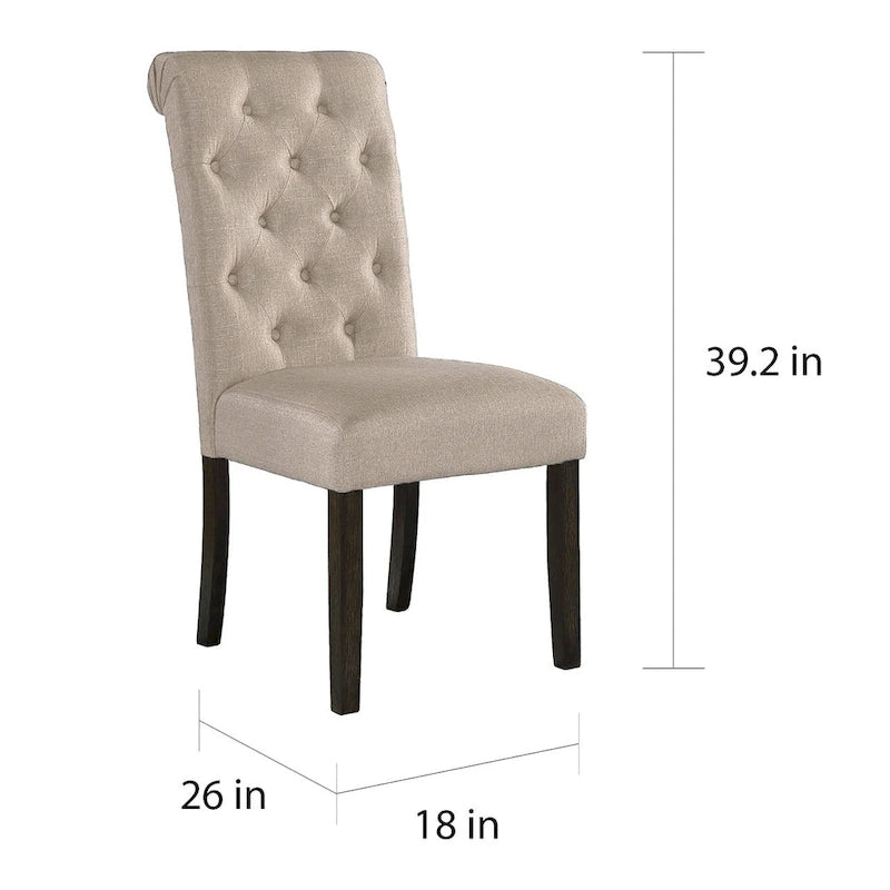 Solid Wood Tufted Dining Chair (Set of 2)