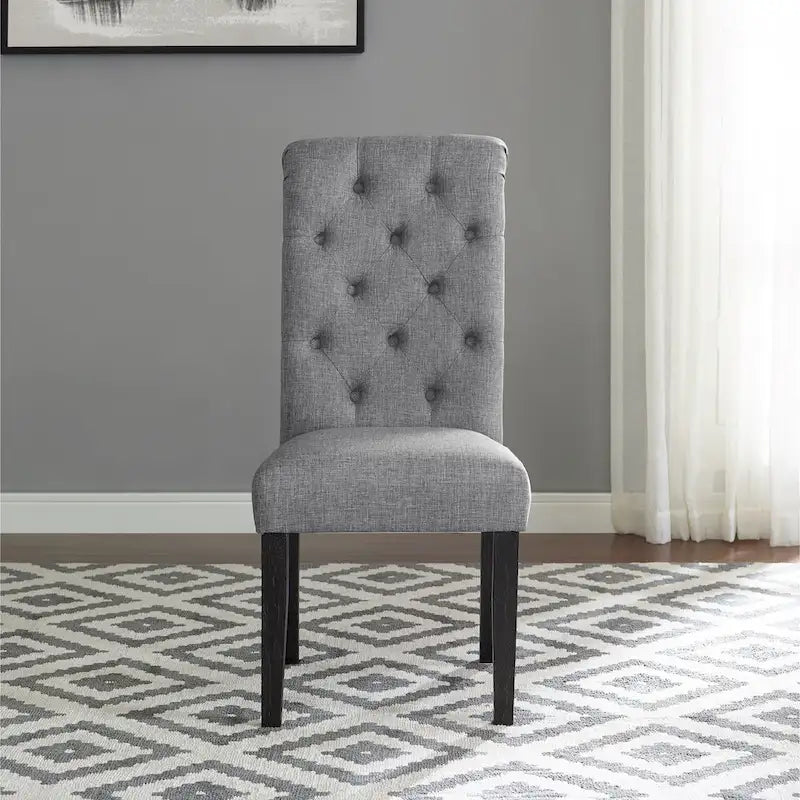 Solid Wood Tufted Dining Chair (Set of 2)