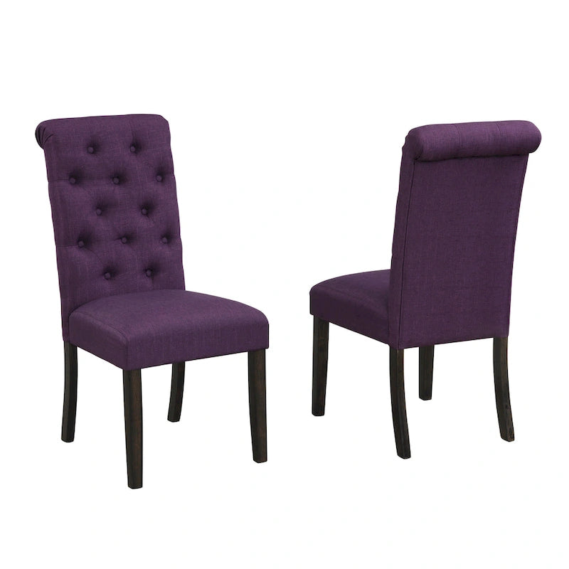 Solid Wood Tufted Dining Chair (Set of 2)