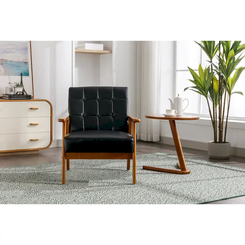 Mid-Century Modern Accent solid wood chair, for Living Room Bedroom Studio chair