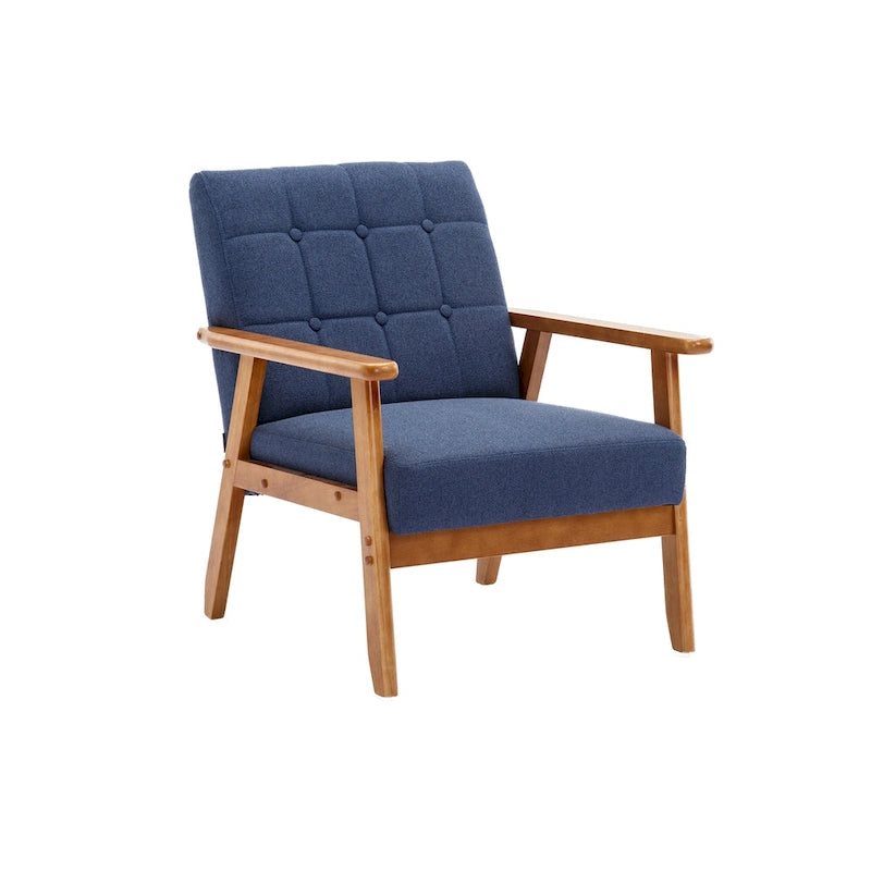 Mid-Century Modern Accent solid wood chair, for Living Room Bedroom Studio chair