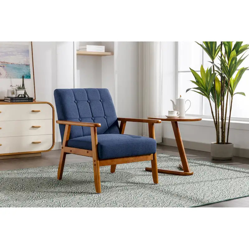 Mid-Century Modern Accent solid wood chair, for Living Room Bedroom Studio chair