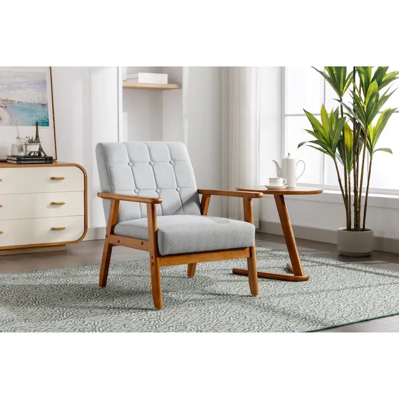 Mid-Century Modern Accent solid wood chair, for Living Room Bedroom Studio chair