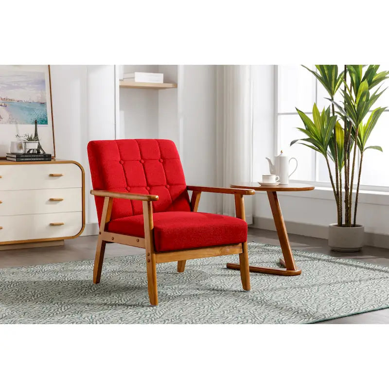 Mid-Century Modern Accent solid wood chair, for Living Room Bedroom Studio chair