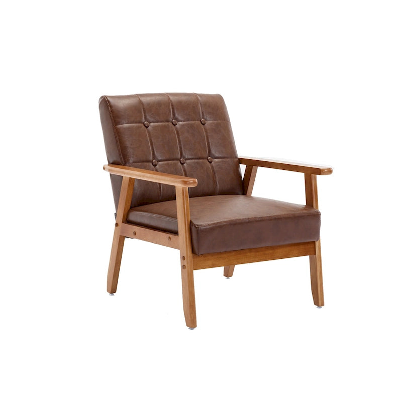 Mid-Century Modern Accent solid wood chair, for Living Room Bedroom Studio chair