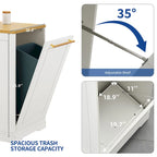 53-inch Rolling Kitchen Island Storage Cabinet Portable Mobile Kitchen Cart