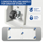 53-inch Rolling Kitchen Island Storage Cabinet Portable Mobile Kitchen Cart