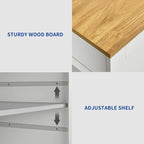 53-inch Rolling Kitchen Island Storage Cabinet Portable Mobile Kitchen Cart