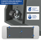 53-inch Rolling Kitchen Island Storage Cabinet Portable Mobile Kitchen Cart