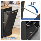 53-inch Rolling Kitchen Island Storage Cabinet Portable Mobile Kitchen Cart