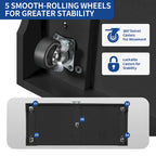 53-inch Rolling Kitchen Island Storage Cabinet Portable Mobile Kitchen Cart