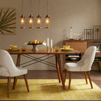 Upholstered Dining Side Chairs with Cutout Back design (Set of 2)