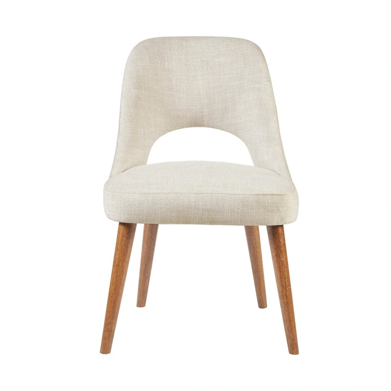 Upholstered Dining Side Chairs with Cutout Back design (Set of 2)