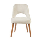 Upholstered Dining Side Chairs with Cutout Back design (Set of 2)