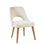 Upholstered Dining Side Chairs with Cutout Back design (Set of 2)