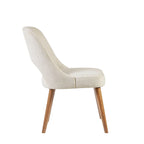 Upholstered Dining Side Chairs with Cutout Back design (Set of 2)