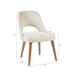 Upholstered Dining Side Chairs with Cutout Back design (Set of 2)