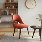 Upholstered Dining Side Chairs with Cutout Back design (Set of 2)