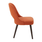 Upholstered Dining Side Chairs with Cutout Back design (Set of 2)
