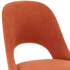 Upholstered Dining Side Chairs with Cutout Back design (Set of 2)