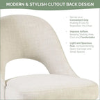 Upholstered Dining Side Chairs with Cutout Back design (Set of 2)