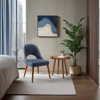 Upholstered Dining Side Chairs with Cutout Back design (Set of 2)