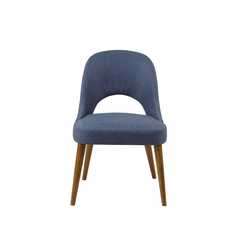 Upholstered Dining Side Chairs with Cutout Back design (Set of 2)