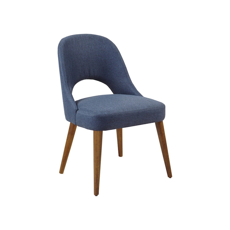 Upholstered Dining Side Chairs with Cutout Back design (Set of 2)