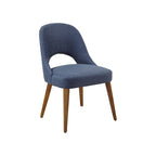 Upholstered Dining Side Chairs with Cutout Back design (Set of 2)