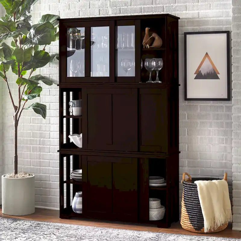Sliding Door Stackable Buffet/Sideboard