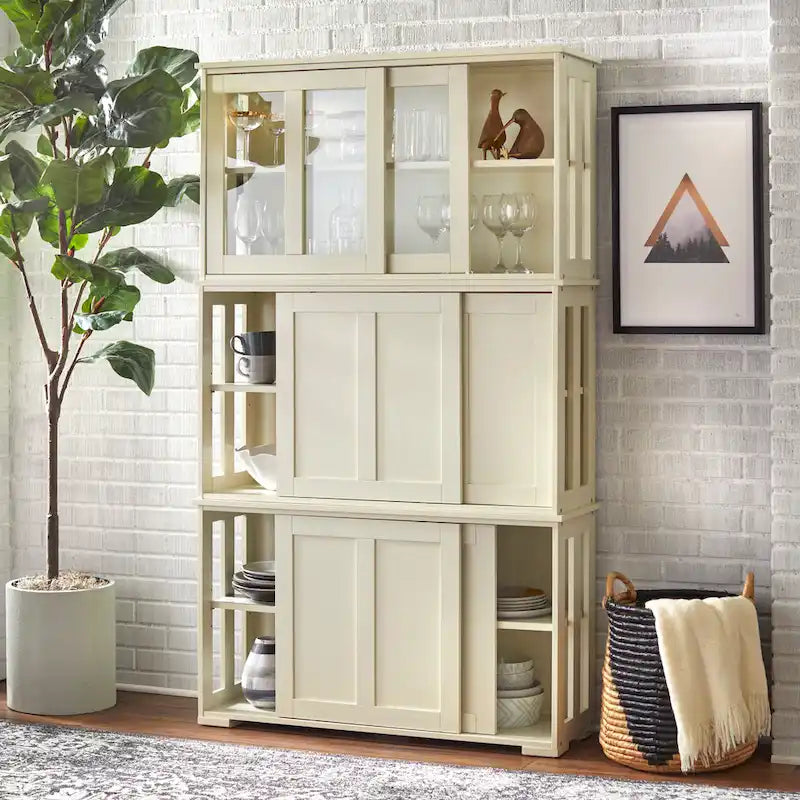 Sliding Door Stackable Buffet/Sideboard