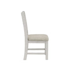 Farmhouse Wood Dining Chairs with Padded Seats - Set of 2 (White/Blue/Light Blue)