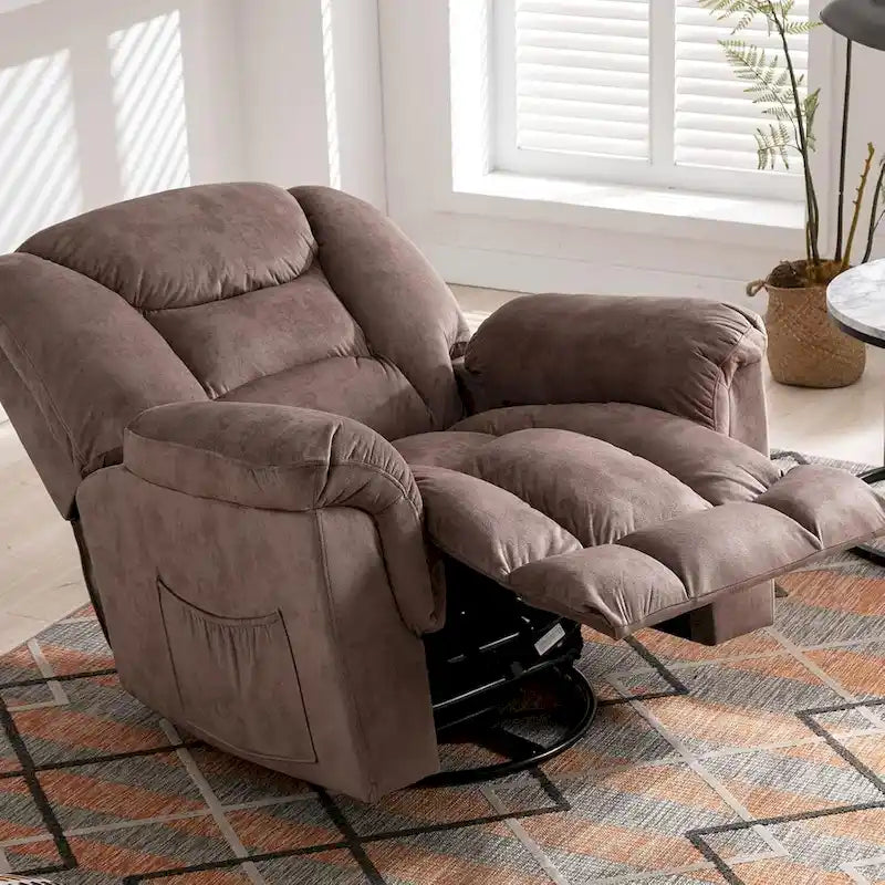 Rocker Recliner Chair Oversized Manual 360 Swivel Recliners for Living Room