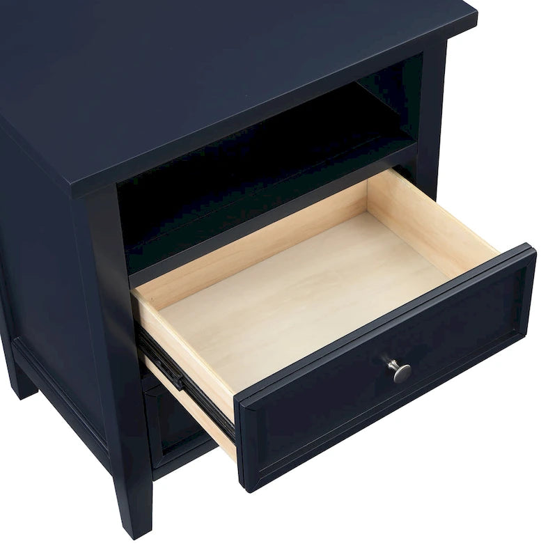 Double drawer bedside table