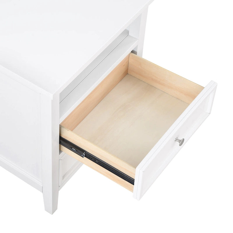 Double drawer bedside table